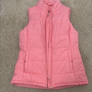 Amazon Essentials Pink Quilted Vest with High Collar